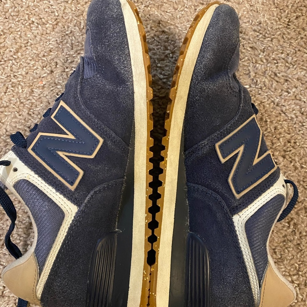 New Balance Men's Navy and Tan Sneakers - Picture 9 of 9